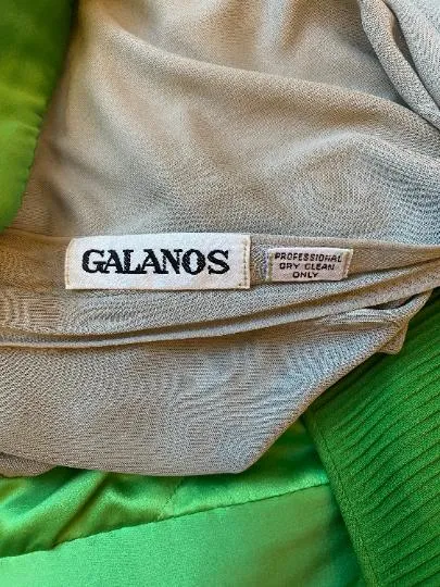 1990s Galanos Couture Madame Gres Inspired Silk Jersey Dress