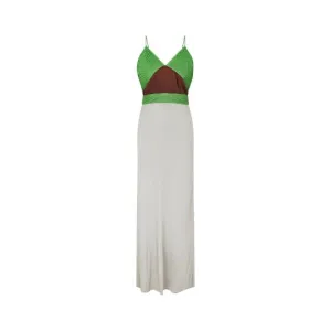 1990s Galanos Couture Madame Gres Inspired Silk Jersey Dress