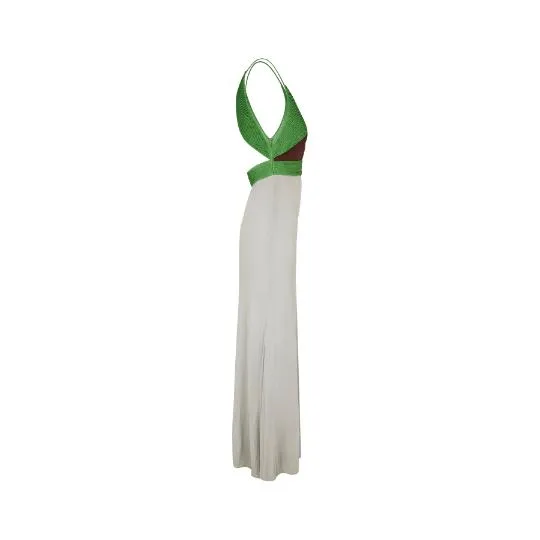 1990s Galanos Couture Madame Gres Inspired Silk Jersey Dress
