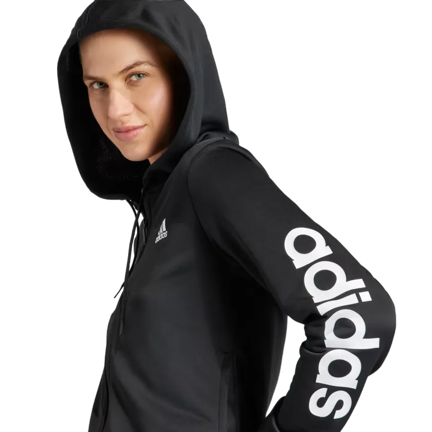 Adidas Track Linear women's tracksuit HZ2258 black-white