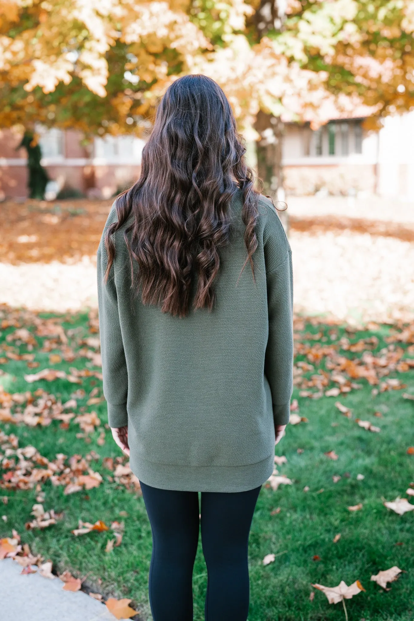 After Hours V-Neck Pullover - Olive