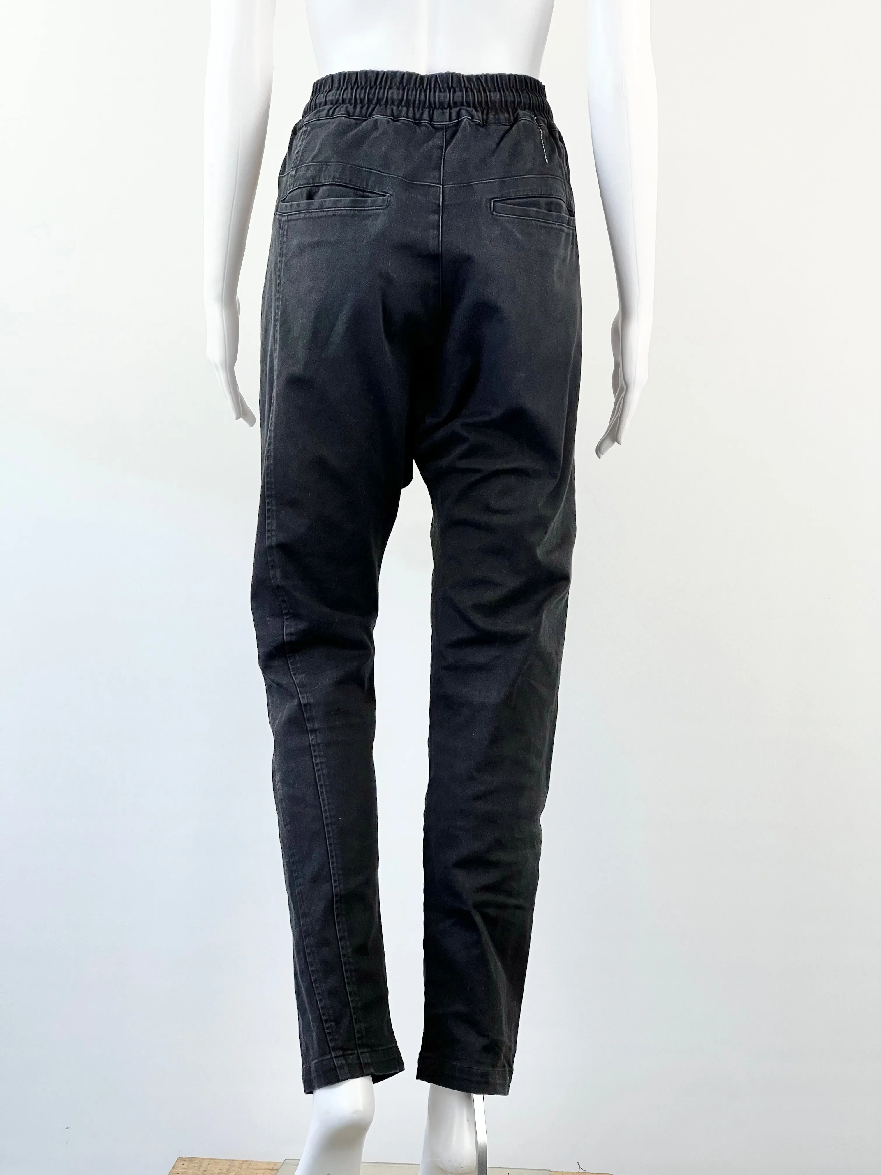 Bassike Black Denim Relaxed Fit Pants - AU10