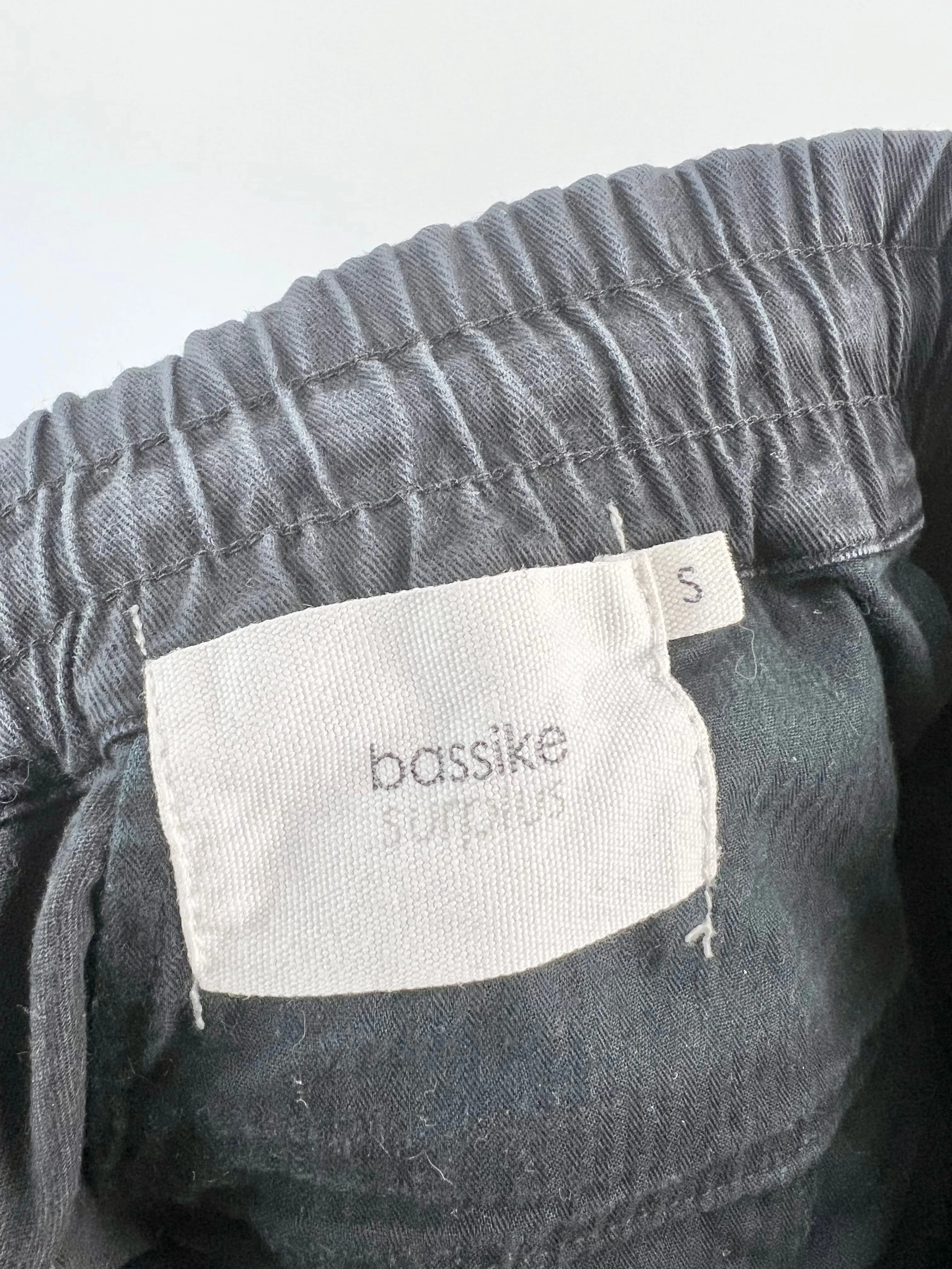 Bassike Black Denim Relaxed Fit Pants - AU10