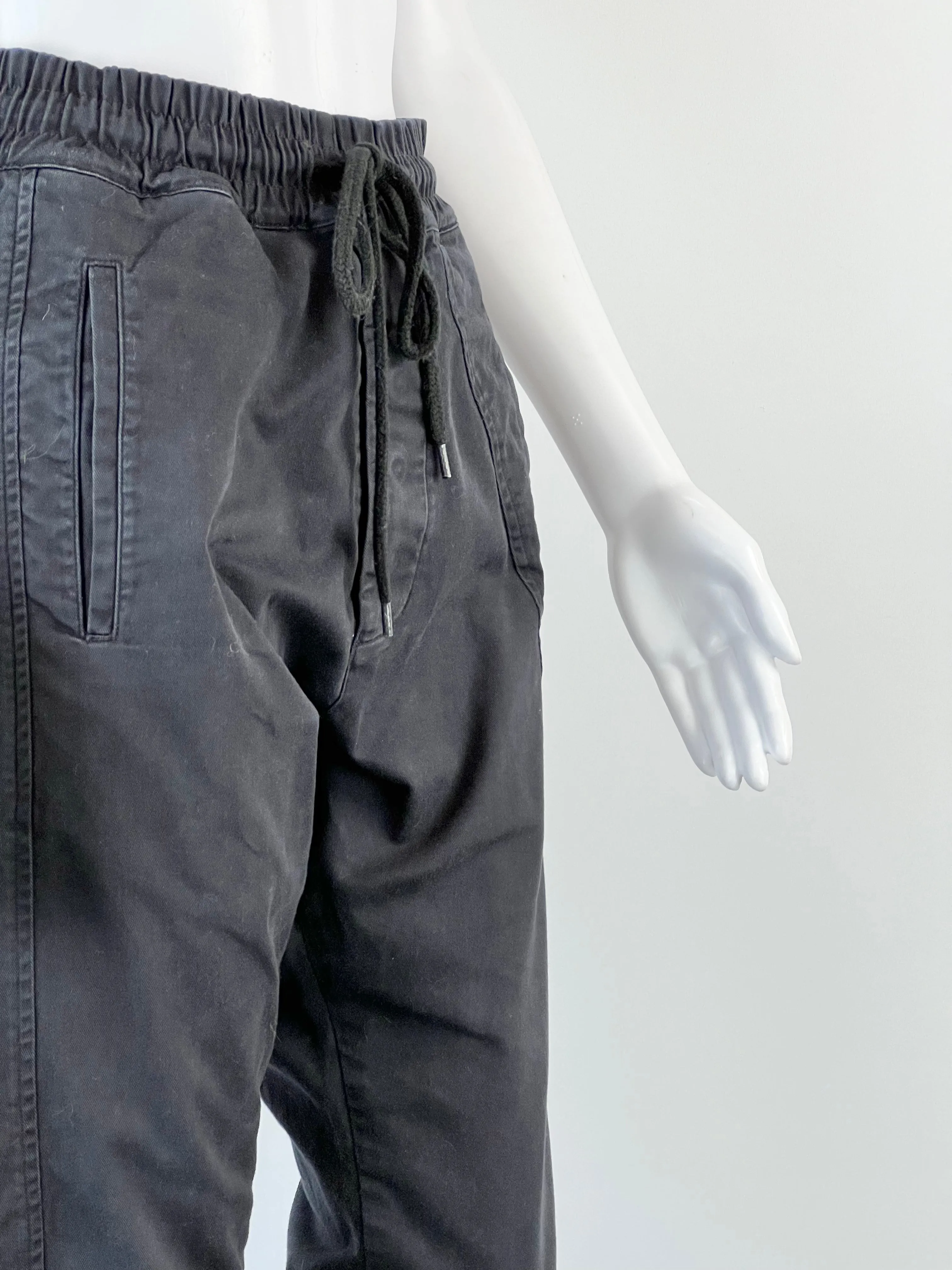 Bassike Black Denim Relaxed Fit Pants - AU10
