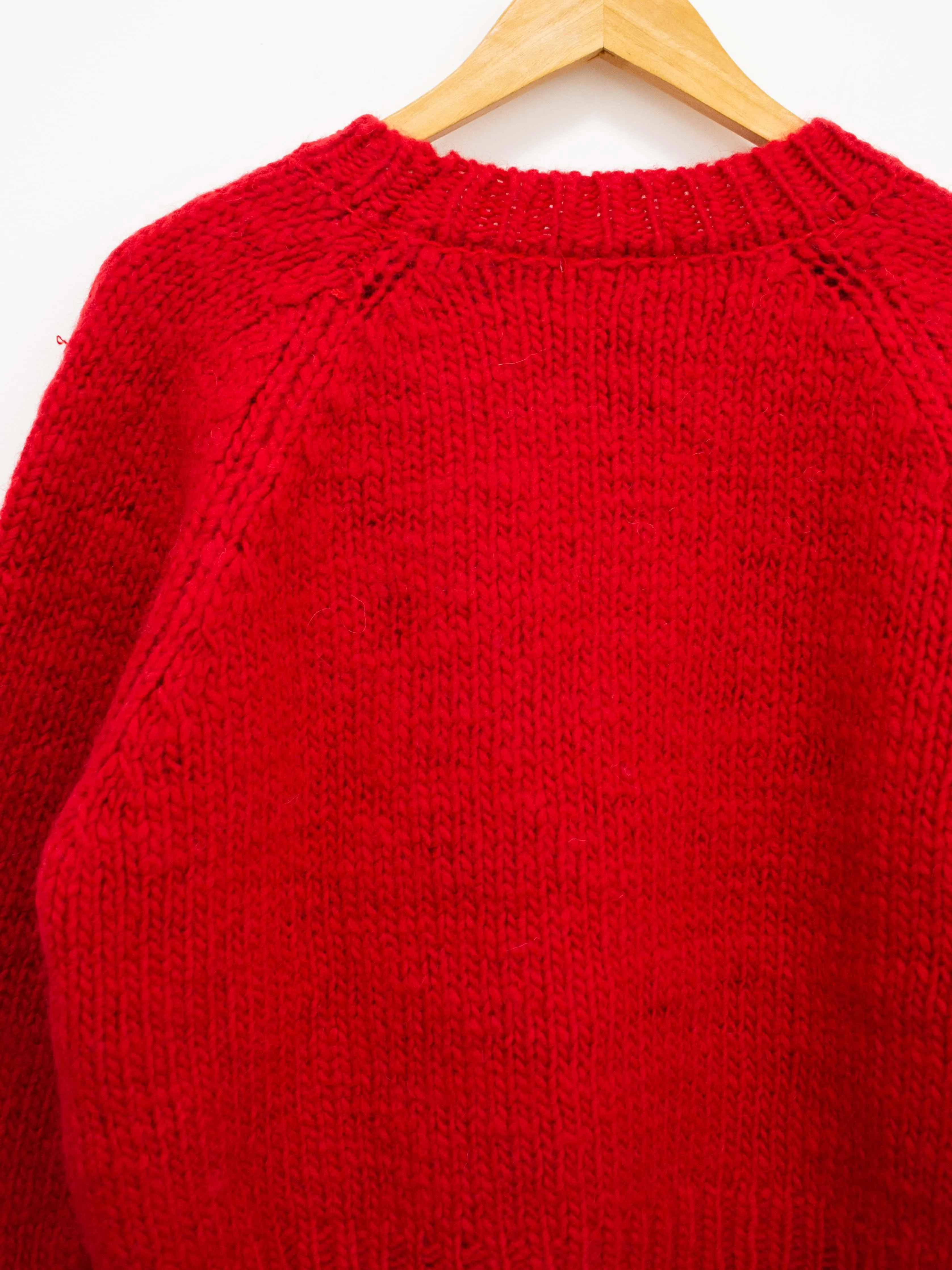 British Wool Eagle Pullover Knit - Red