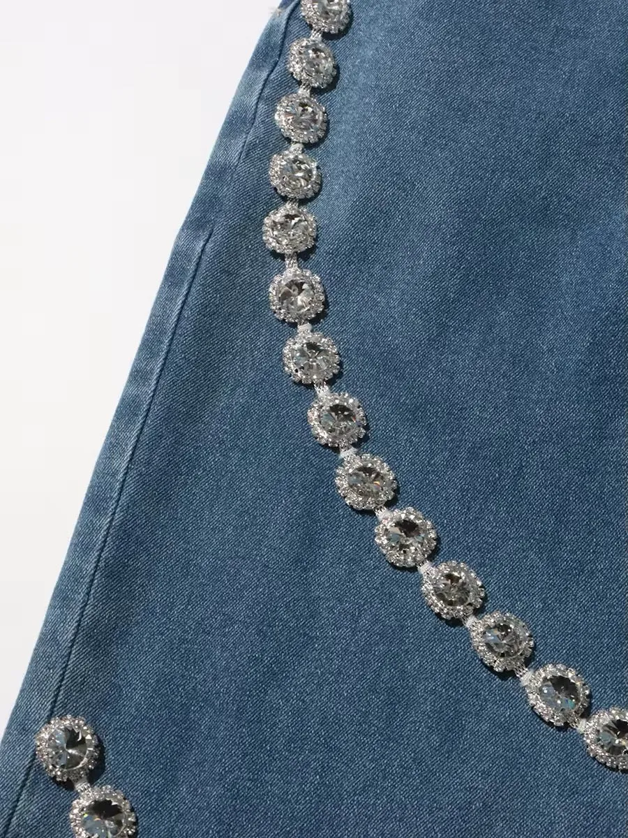 Crystal Wave Flare Jeans