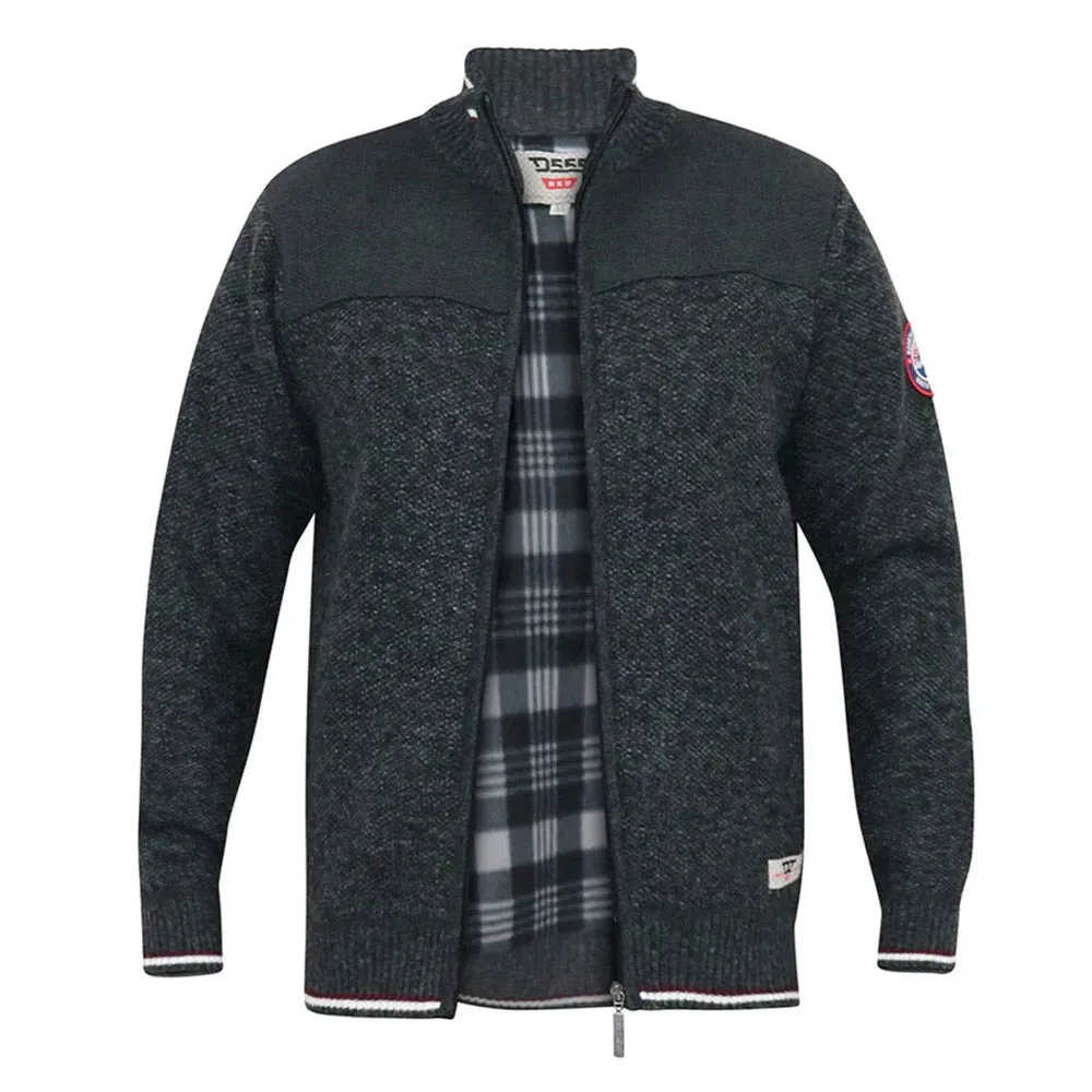 D555 Full Zip Fleece Lined Sweatshirt | Aberdare Charcoal