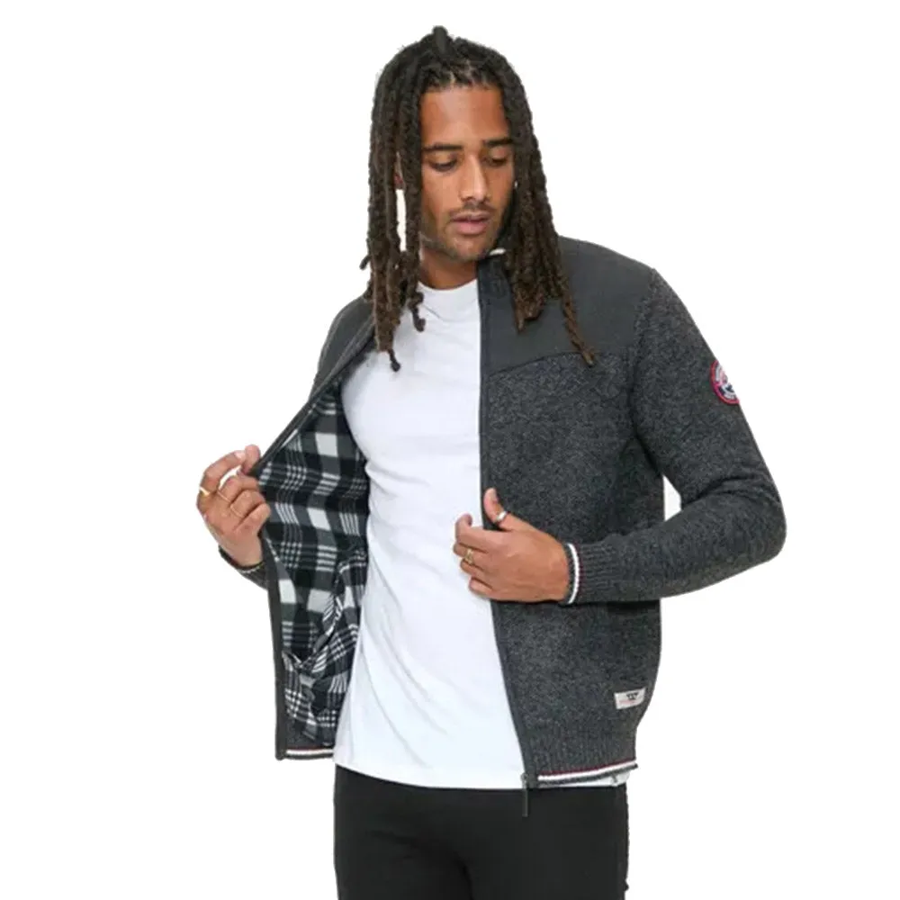 D555 Full Zip Fleece Lined Sweatshirt | Aberdare Charcoal