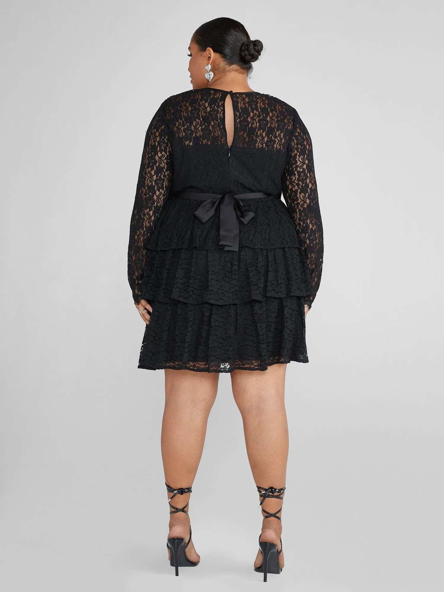 Fashion To Figure - Helena Cutout Belted Lace Dress