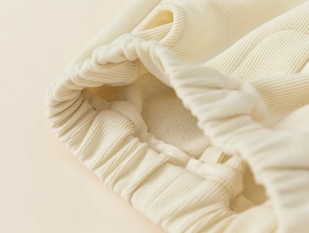 Jojo Ruffled Fleece Flared Pants