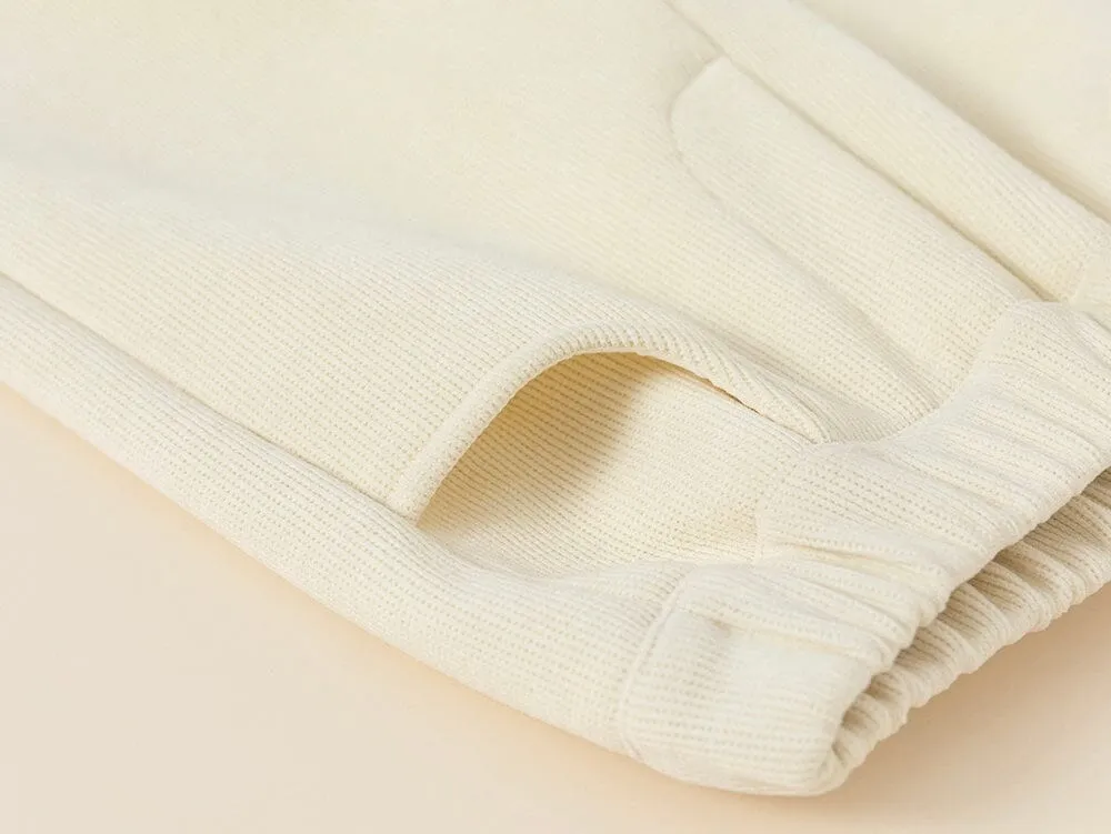 Jojo Ruffled Fleece Flared Pants