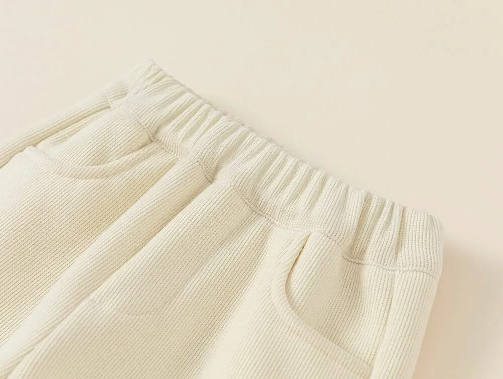 Jojo Ruffled Fleece Flared Pants