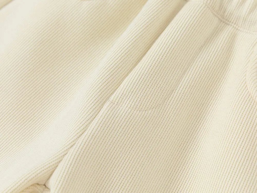 Jojo Ruffled Fleece Flared Pants