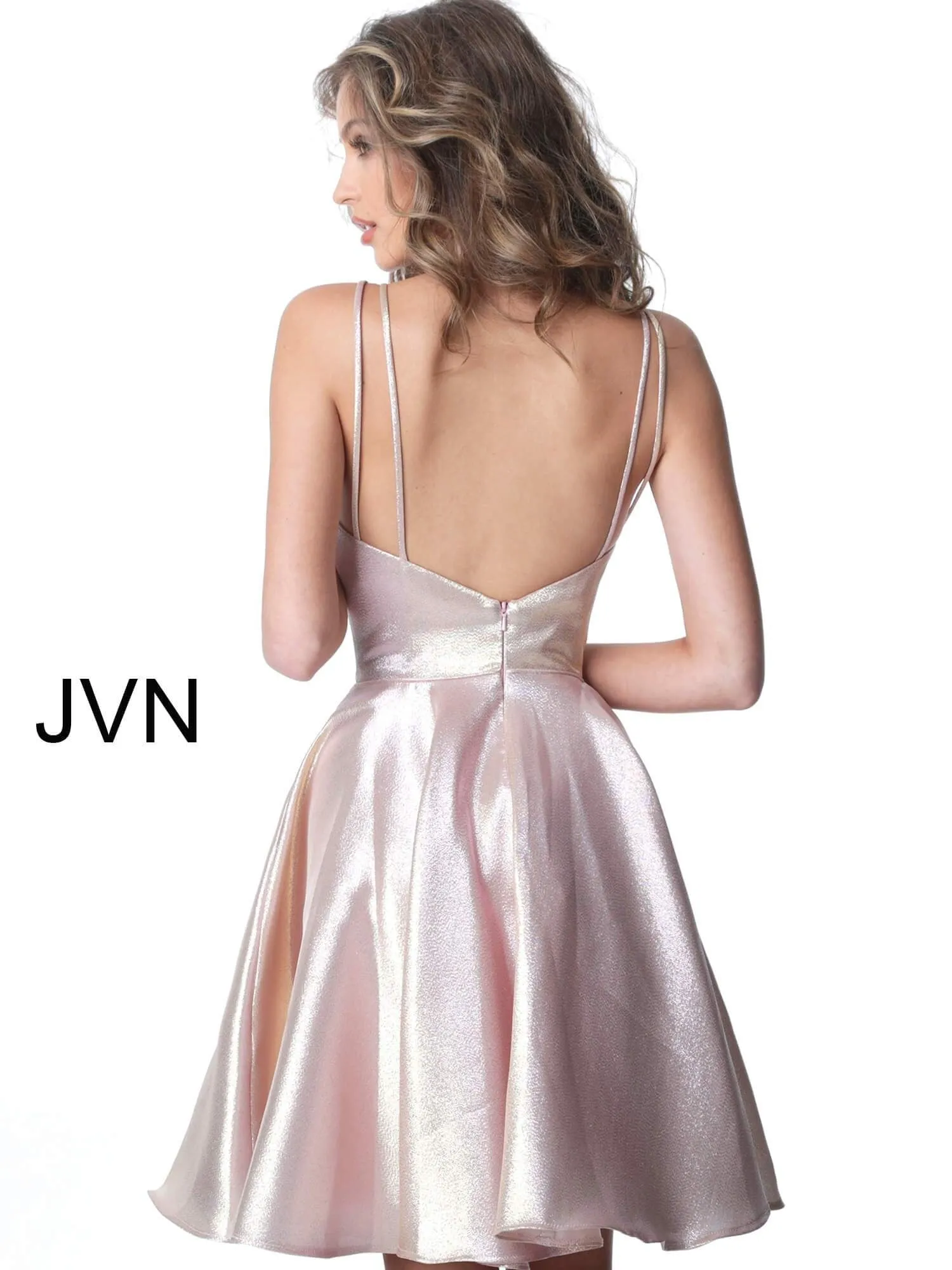 Jovani JVN3780 Size 12 Short Metallic homecoming dress Prom Dress Fit & Flare