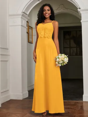 Lace Appliqued  Backless Chiffon A-Line Dress Tangerine Plus Size
