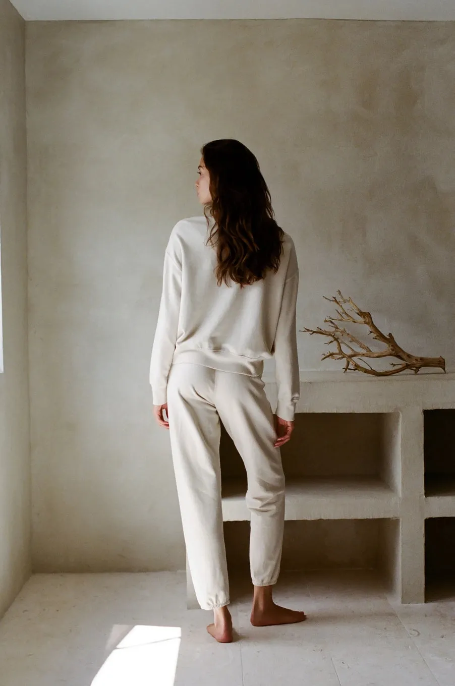 Lera Cream Cotton Pullover Crewneck