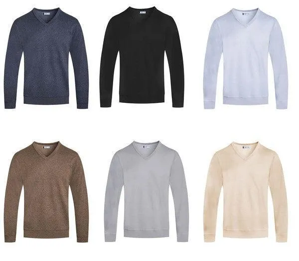 Men’s Solid V-neck Sweater