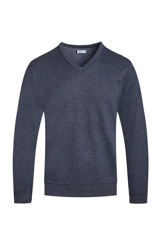 Men’s Solid V-neck Sweater