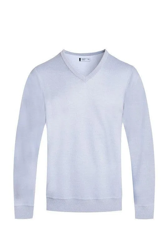 Men’s Solid V-neck Sweater