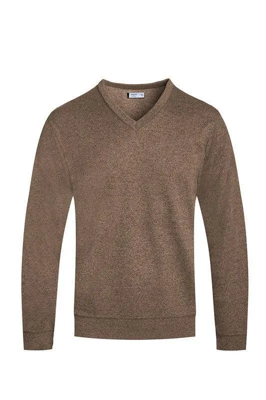 Men’s Solid V-neck Sweater