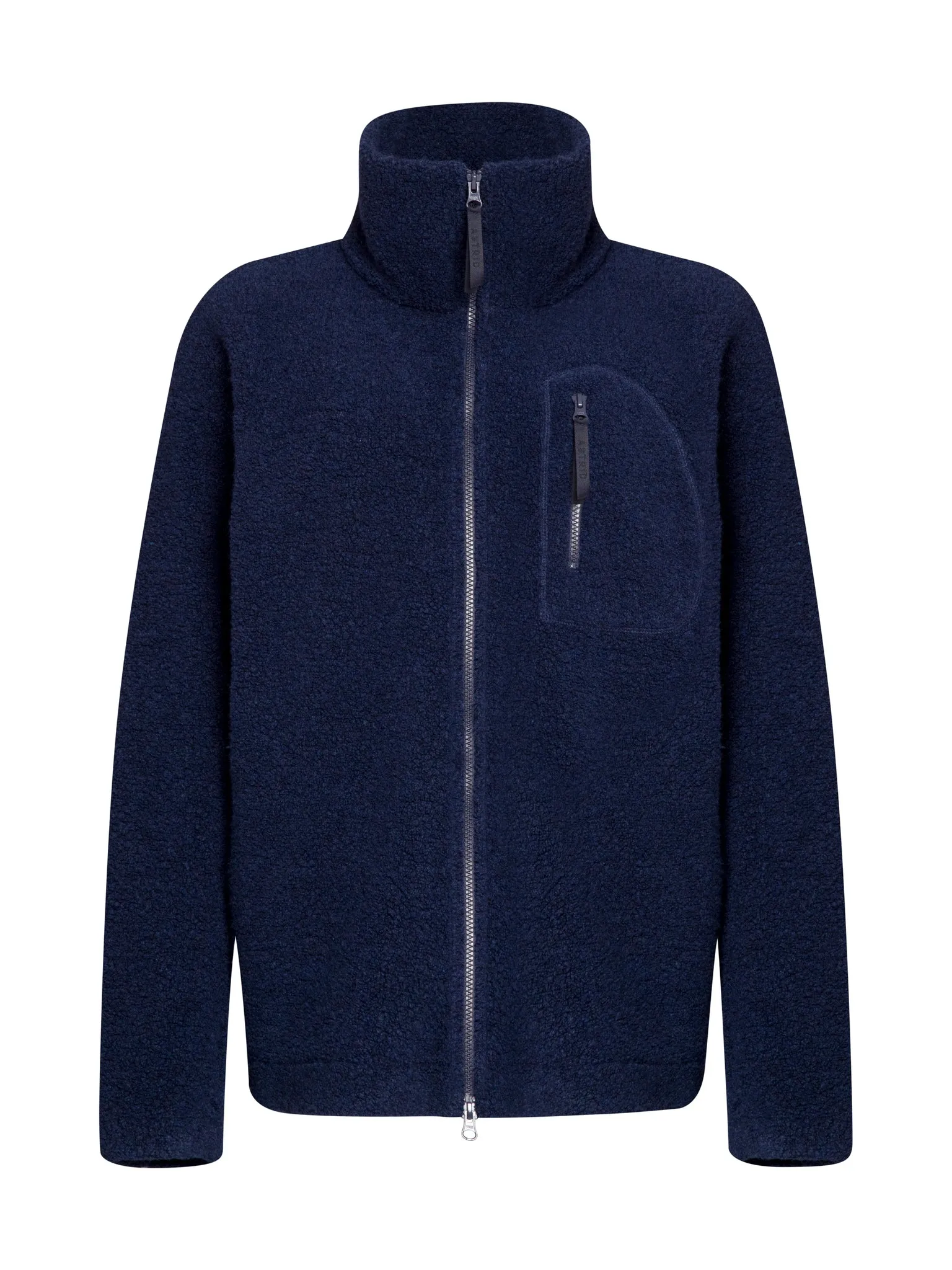Minna Minimalist Wool Fleece Jacket Navy