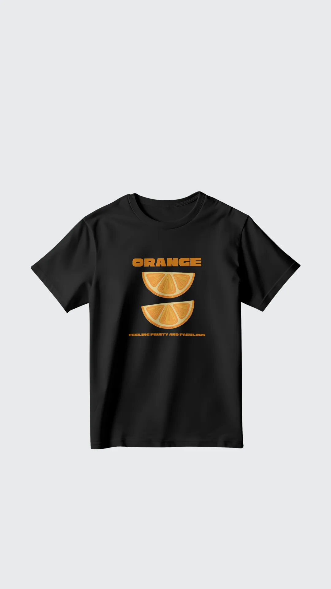 Orange Graphic Printed T-shirt Tee for Women