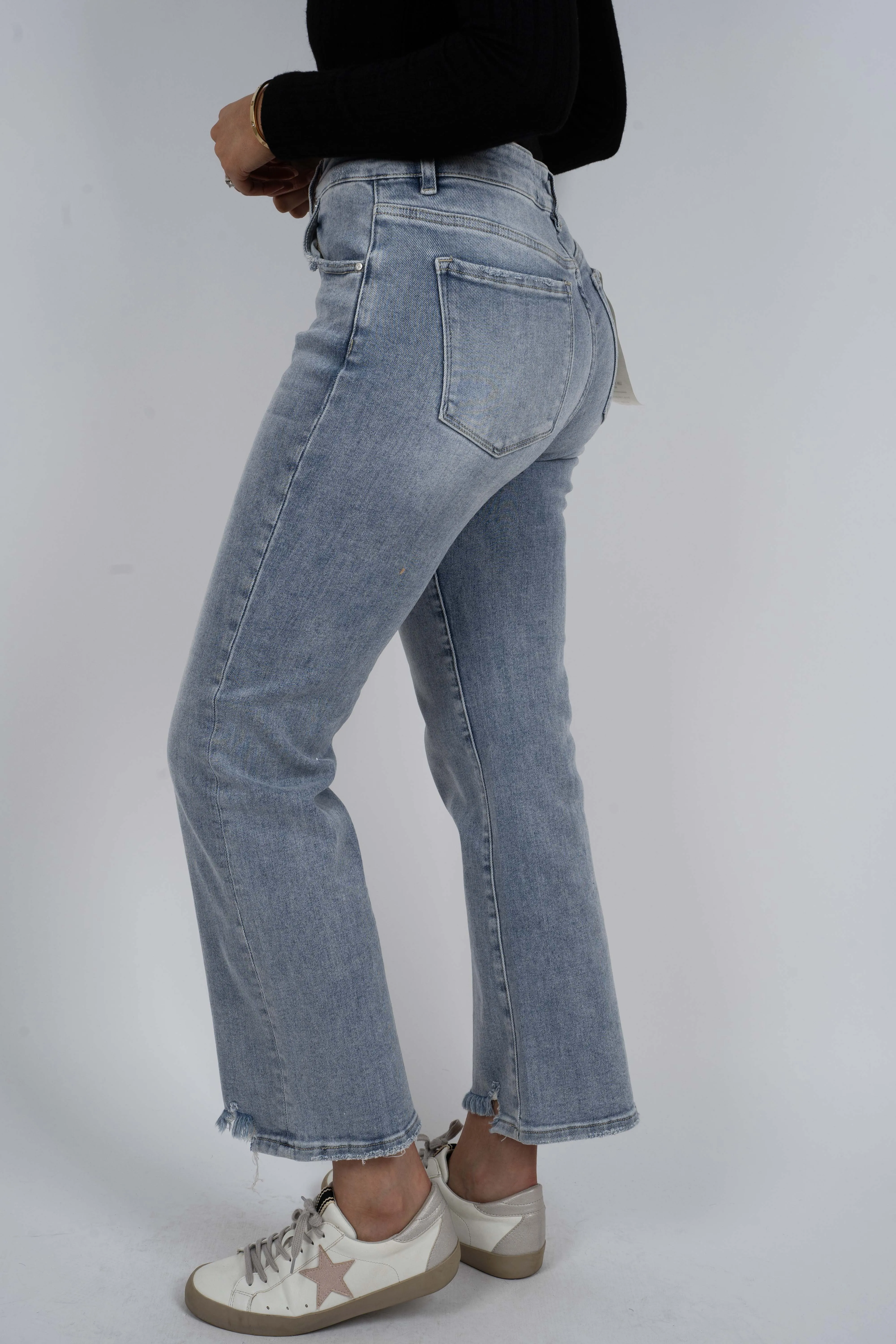 Risen High Rise Ankle Straight Jeans (Relaxed Fit)