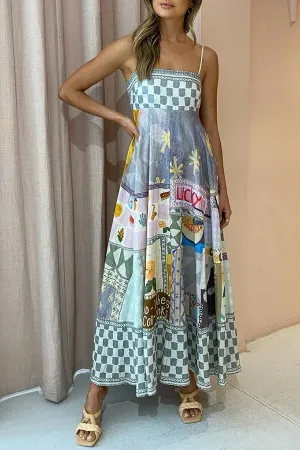 Sexy Printed A Line Casual Dress