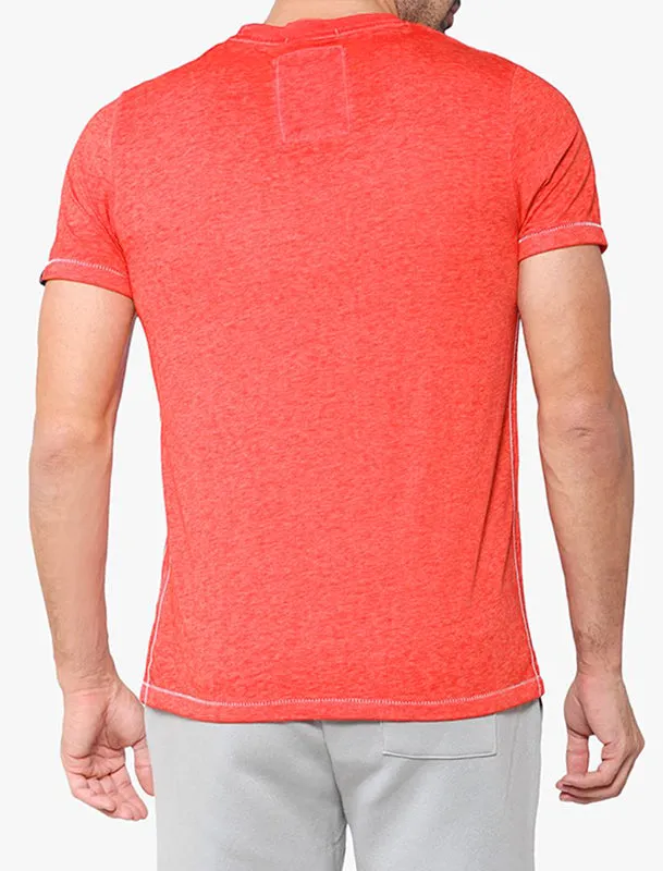 Spring Hills Motif Burnout Jersey T-Shirt In Tokyo Red - Tokyo Laundry