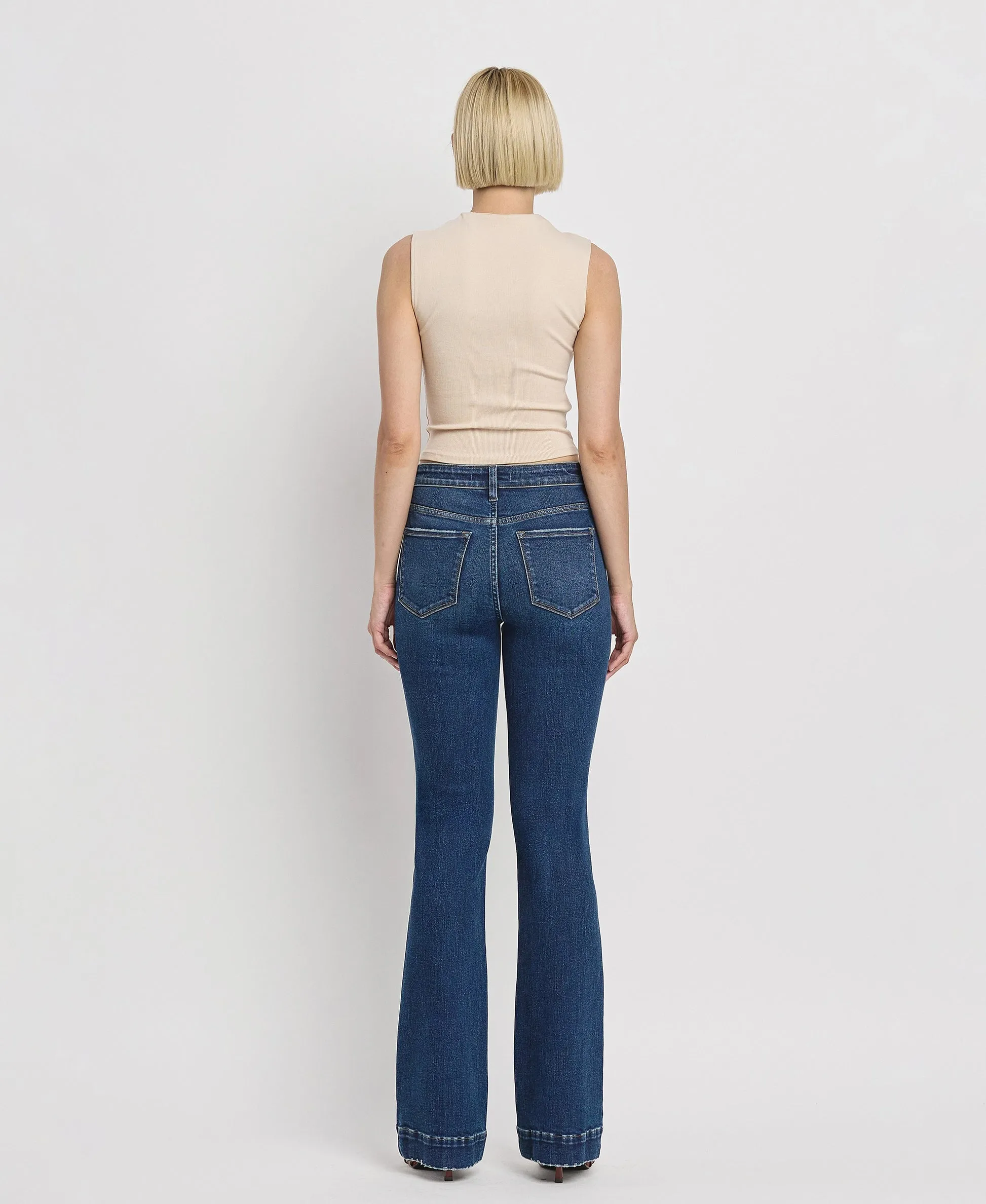 Vervet by Flying Monkey Sustainability High Rise Trouser Fit Boot Cut Jeans