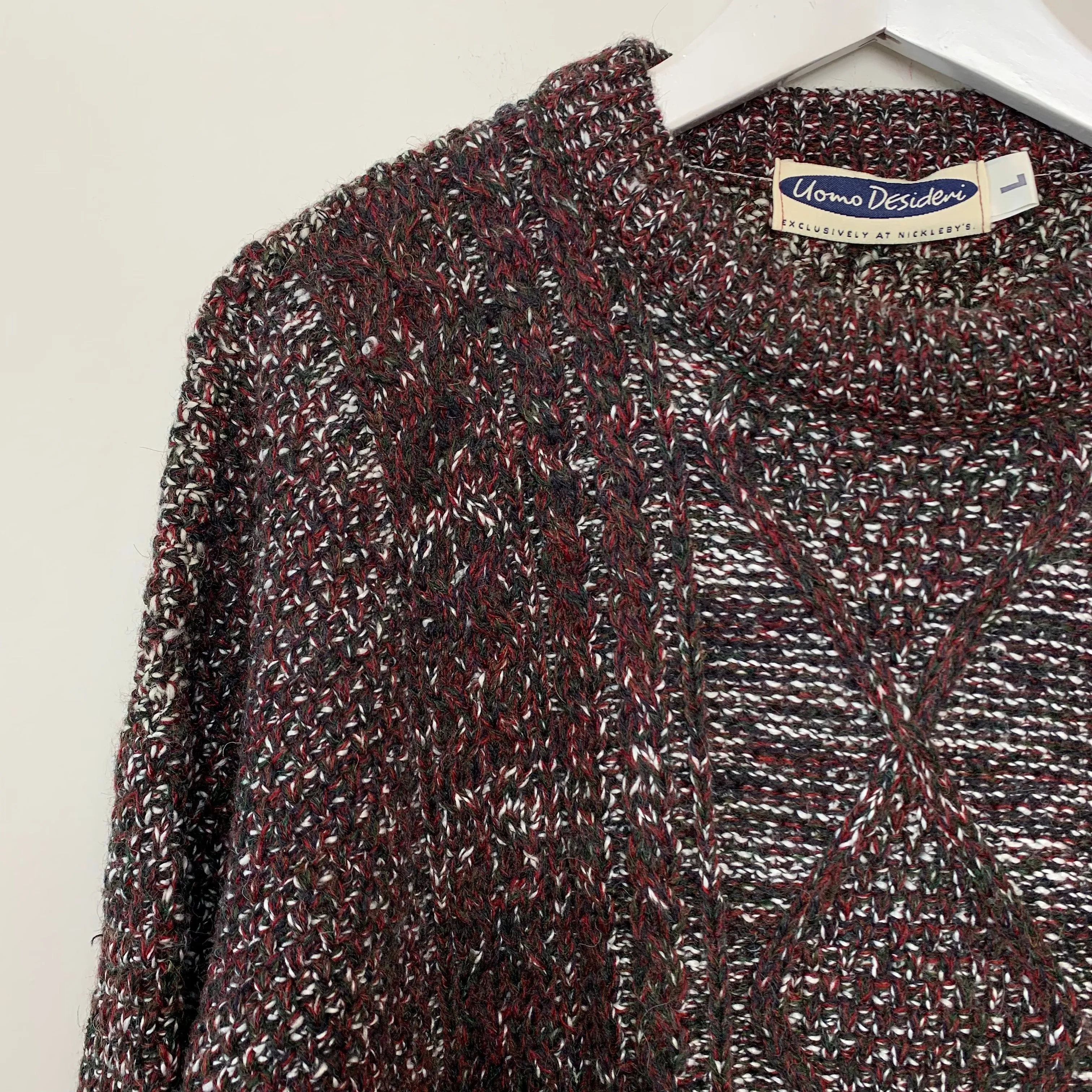 Vintage Uomo Desideri Chunky Knit Grandpa Sweater Large
